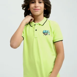 Polo enfant avec imprimé artistique et design moderne – POS24SPPR31277TB1