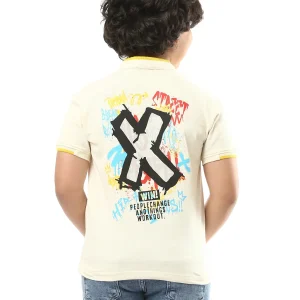 Polo pour enfant avec imprimé distinctif au dos – POS24SPPU31299TB1