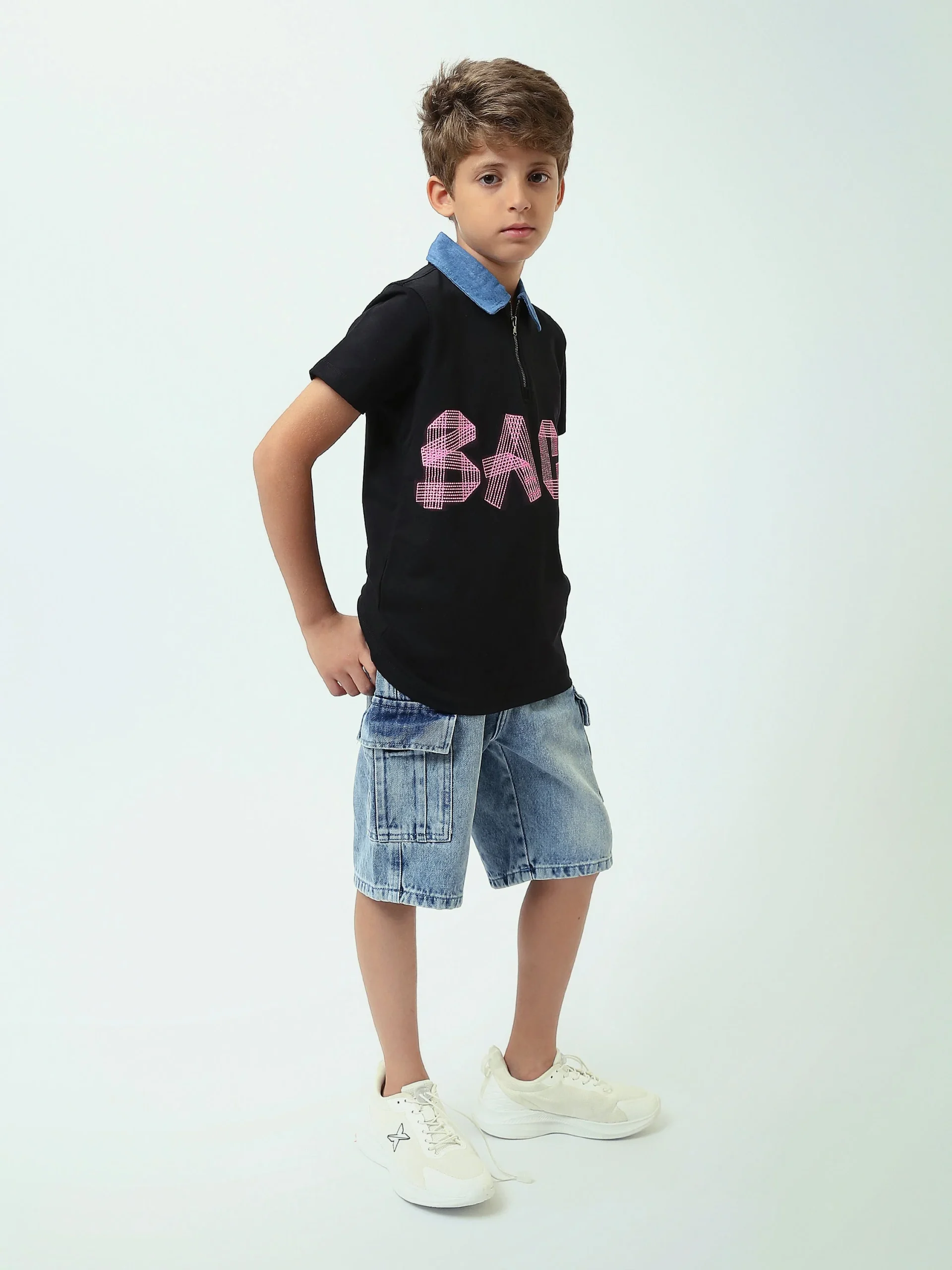 Polo enfant au design moderne avec imprimé distinctif – POS25SPMW21079TJ1 – Image 3