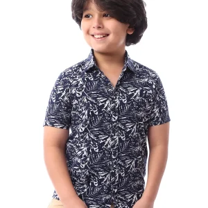 Chemise garçon à manches courtes avec boutons sur le devant – SSH24SAER31107TB1