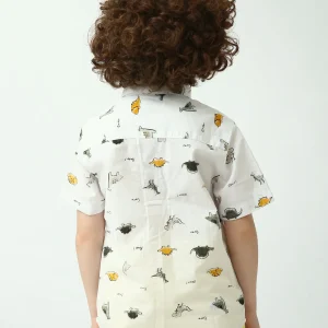 Chemise Garçon à Imprimé Dinosaure – Style Décontracté et Ludique - SSH24SAER75296MB1