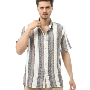 Chemise à Rayures Homme – Élégance et Confort Estival - SSH24SSCR19460TM1