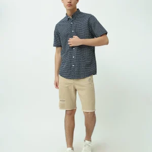 Chemise homme avec imprimé géométrique et couleurs chaudes - SSH25SACR16152TM1