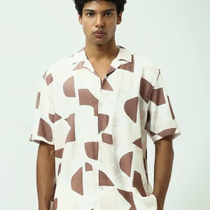 Chemise homme ornée au design moderne avec imprimé géométrique – SSH25SARC16166TM1