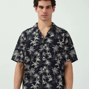 Chemise pour homme à manches courtes ornée de palmiers - SSH25SASC16133TM1