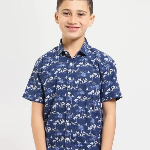 Chemise enfant garçon à manches courtes à motif tropical – SSH25SASR31157TB1