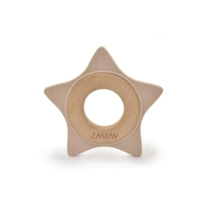 ZAKUW – Anneau de dentition Etoile taupe