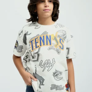 T-shirt Garçon à Imprimé Sportif – Style Décontracté et Confort - TSH24SARO32620TB1