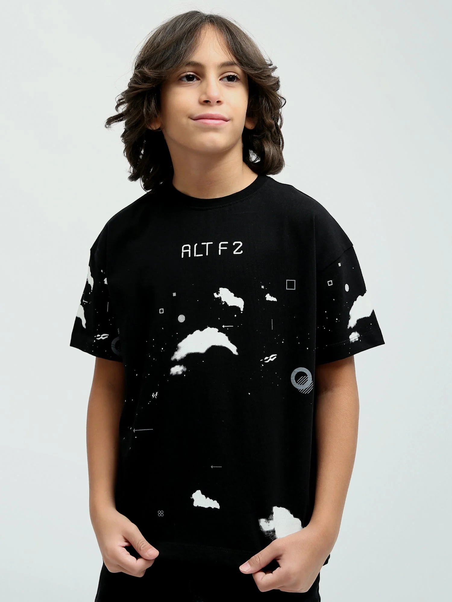 T-shirt enfant design inspiré de l'espace avec imprimé "ALT F2" - TSH24SPRO20017TB1 – Image 2