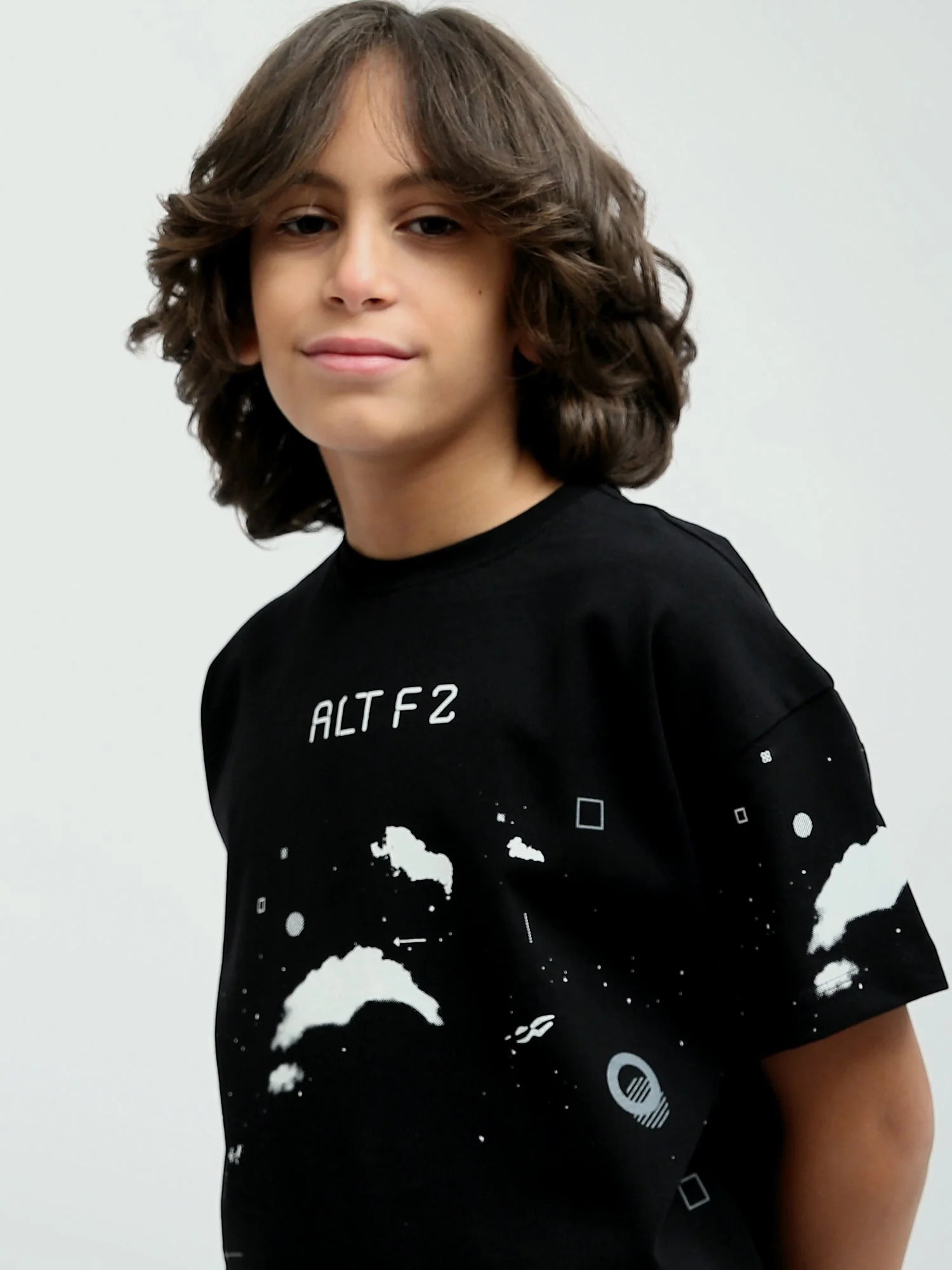 T-shirt enfant design inspiré de l'espace avec imprimé "ALT F2" - TSH24SPRO20017TB1 – Image 3