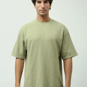 T-shirt Homme Oversized Fit – Couleurs Army et Navy – TSH24SPRO20108TM1