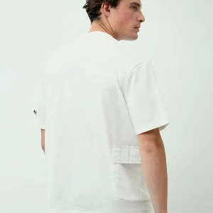 T-shirt Homme Blanc avec Design Moderne et Imprimé Audacieux -TSH24SPRO20147TM1