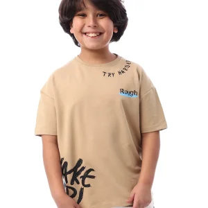 T-shirt Garçon à Imprimé Motivant – Style Décontracté et Confort - TSH24SPRO32583TB1