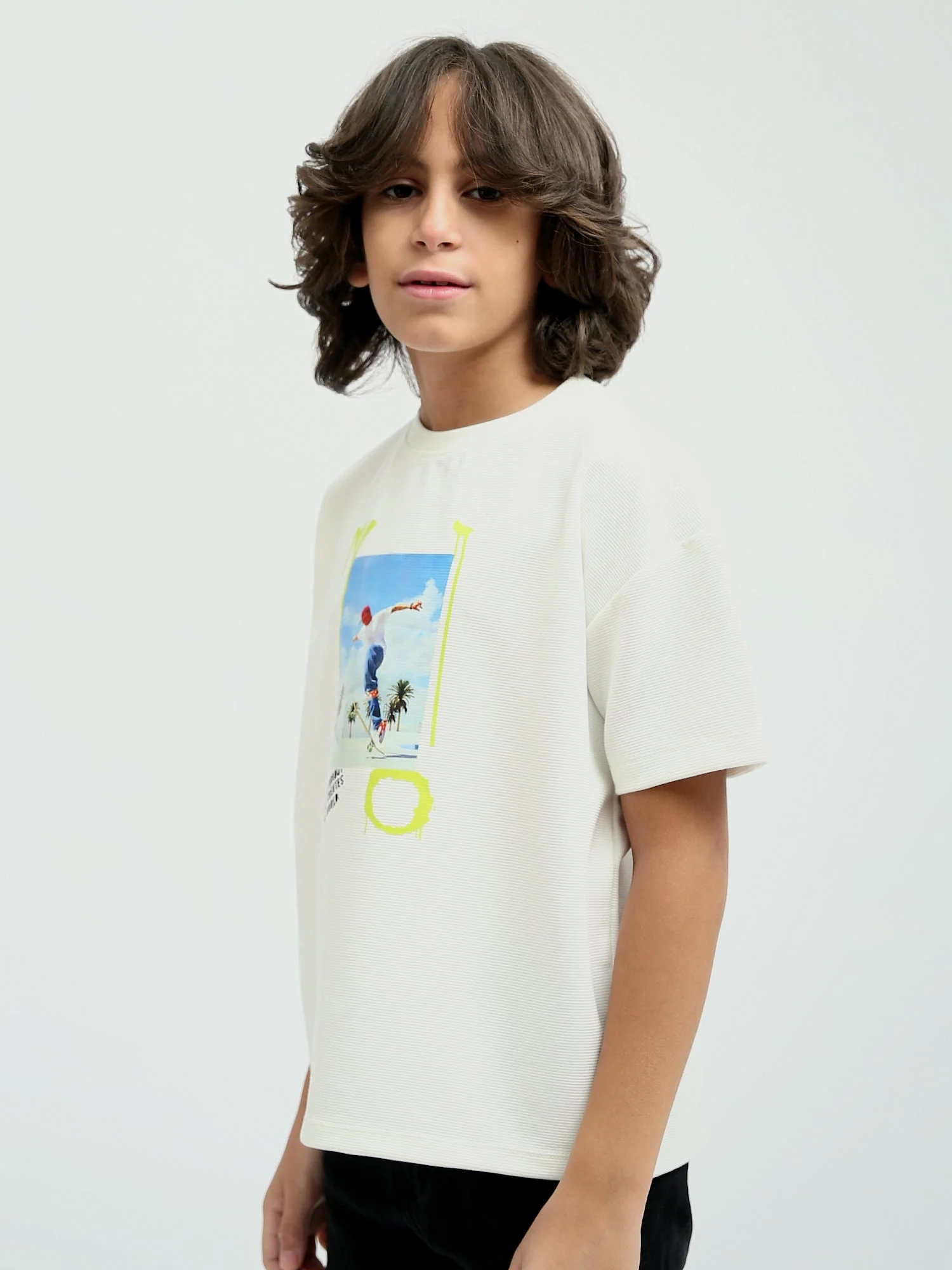 T-shirt Enfant avec Impression Colorée et Message Inspirant - Confortable et Moderne - TSH24SPRO32640TB1
