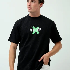 Polo Homme Moderne avec Inscription "ATTITUDE" – Style Audacieux et Confort au Quotidien - TSH24SPRS20002TM1