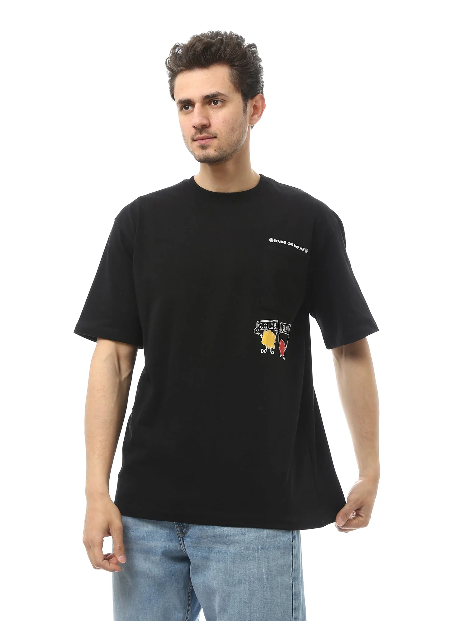 T-shirt Homme à Imprimé Graphique – Style Urbain et Confort - TSH24SPRS20914TM1 – Image 2