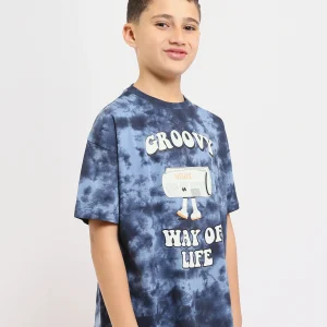 T-shirt Enfant "GROOVY WAY OF LIFE" – Design Unique avec Personnage Amusant et Dégradé de Couleurs - TSH25SARO32585TB1