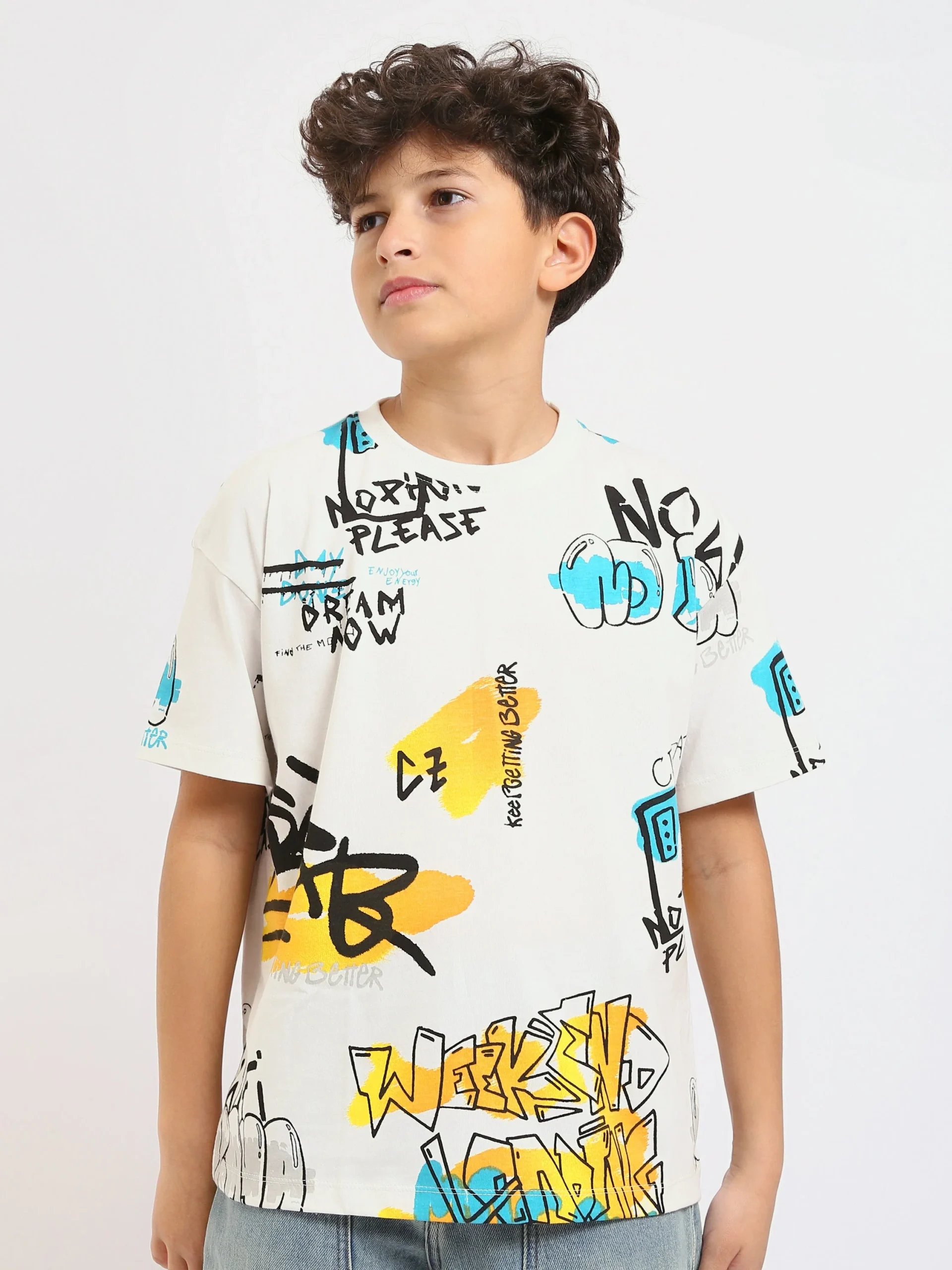 T-shirt enfant à motifs artistiques design moderne - TSH25SARO32594TB1 – Image 2