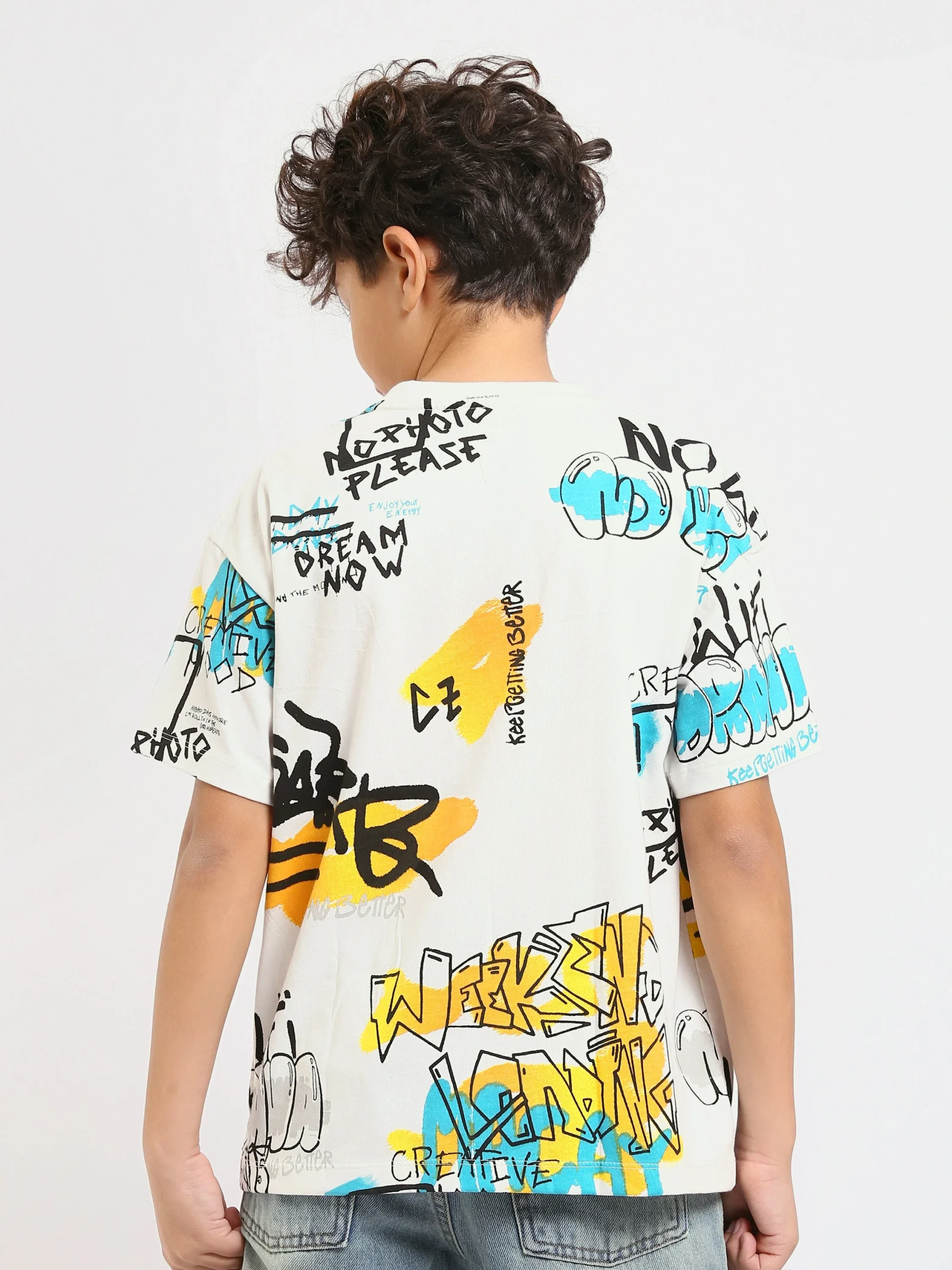 T-shirt enfant à motifs artistiques design moderne - TSH25SARO32594TB1 – Image 4