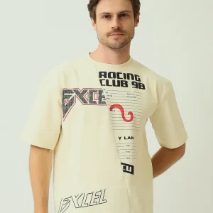 T-shirt homme à manches courtes avec imprimé graphique – Style racing urbain - TSH25SBRS20532TM1