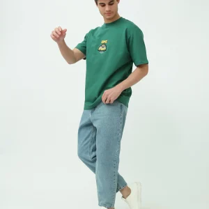 T-shirt vert homme avec imprimé "START" et van – Style décontracté et tendance - TSH25SPRO20445TM1