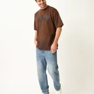 T-shirt Graphique Marron pour Homme - Style Moderne et Confortable - TSH25SPRO20460TM1