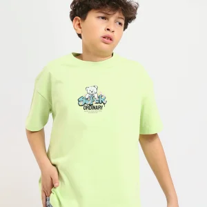 T-shirt enfant au design moderne avec imprimé ours en peluche – TSH25SPRO32601TB1