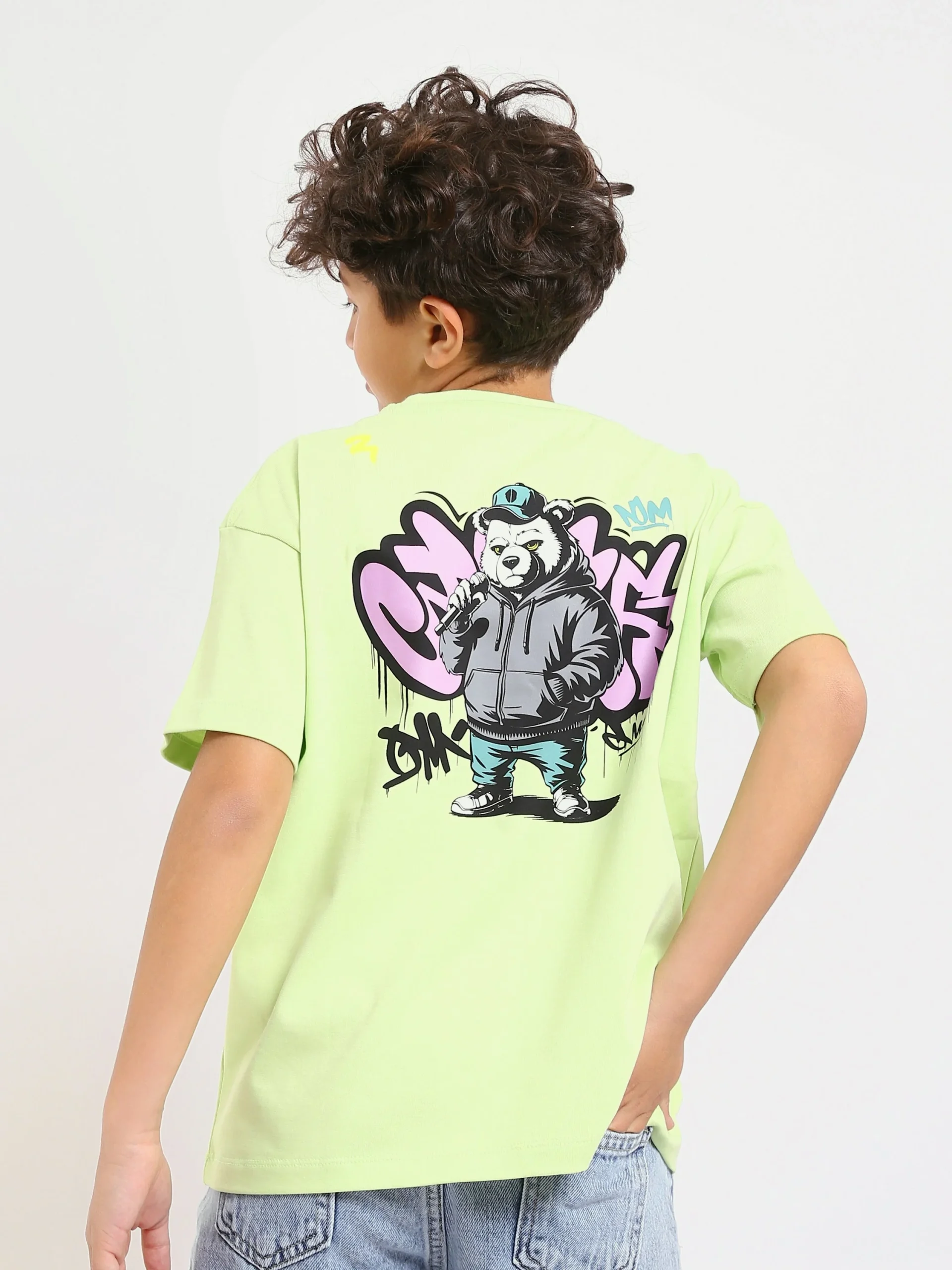 T-shirt enfant au design moderne avec imprimé ours en peluche – TSH25SPRO32601TB1 – Image 4