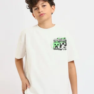 T-shirt enfant casual avec imprimé Minecraft – TSH25SPRO32671TB1