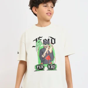 T-shirt Garçon Oversized – Style Décontracté avec Imprimé ‘FER XØ’ - TSH25SPRO32716TB1