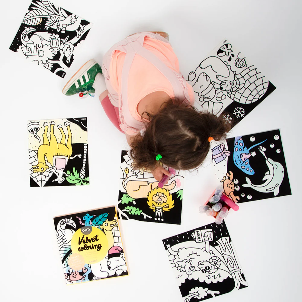 OMY – Coloriage Velvet Animals – Image 4