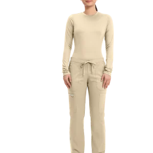 Pantalon taille mi-haute, légèrement évasée et cordon de serrage  #WW120X  (2XL&+) Cherokee Revolution