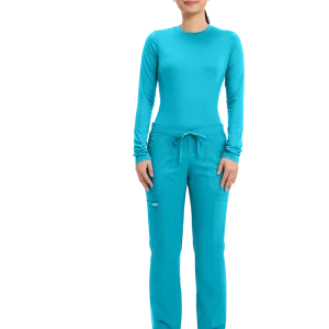 Pantalon taille mi-haute, légèrement évasée et cordon de serrage #WW120 Cherokee Revolution