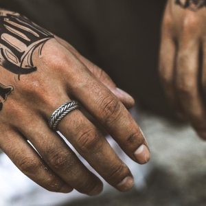 Bague en acier inoxydable homme