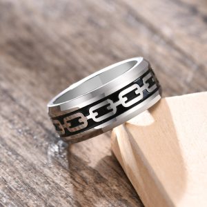 Bague homme acier inoxydable