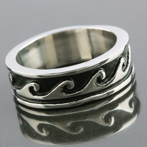 Bague vague acier inoxydable
