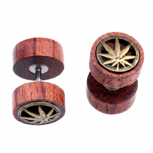 Boucle d’oreille homme cannabis