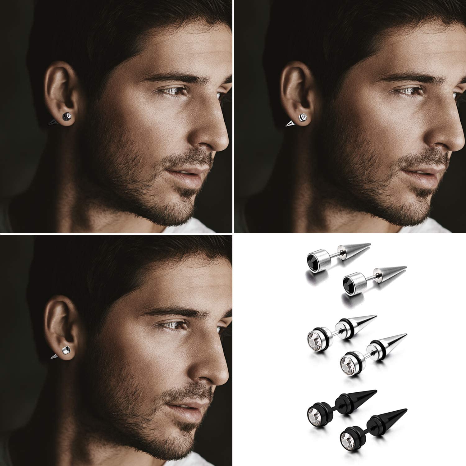 Boucle d’oreille homme clou – Image 2