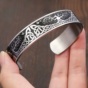 Bracelet acier arbre de vie