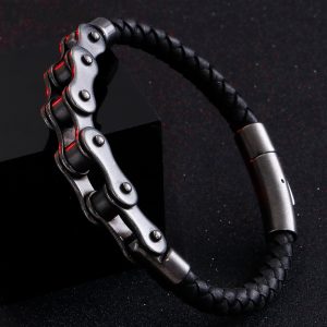 Bracelet chaîne moto homme