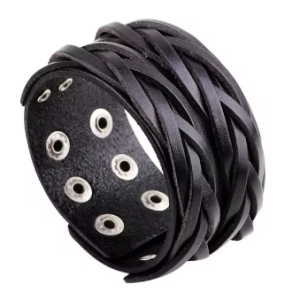 Bracelet cuir tressé