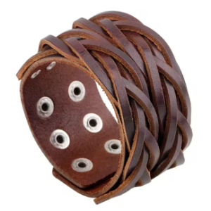 Bracelet en cuir tressé