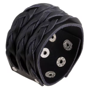 Bracelet homme cuir tressé luxe Exemplaire
