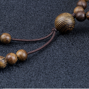 Bracelet mala tibetain bois