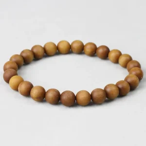 Bracelet perles bois homme