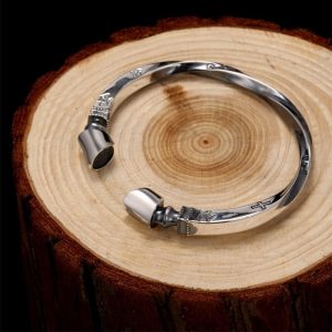 Bracelet viking argent massif