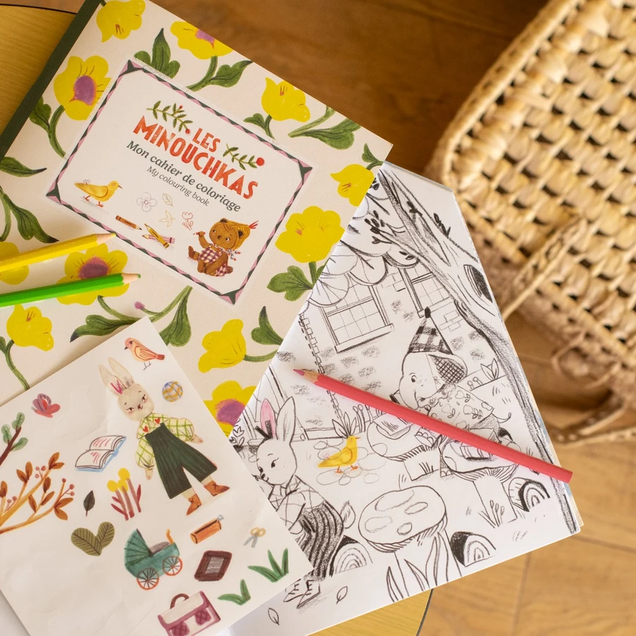 Moulin Roty – Cahier de coloriage Les Minouchkas – Image 3