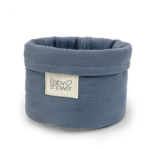 BABYSHOWER – Panier de rangement moyen dusty blue