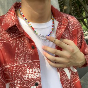 Collier de perle coloré