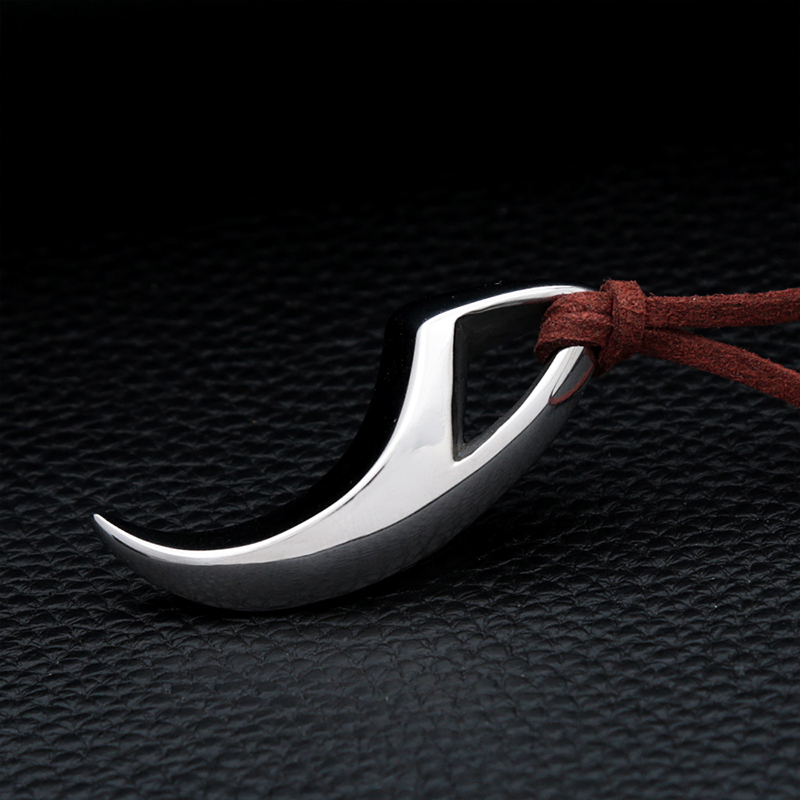 Collier homme cuir acier inoxydable – Image 3